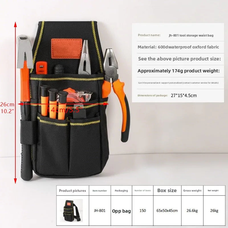 Multi-Layer Tool Waist Bag – Wear-Resistant Belt Pouch Tool Waist Bag Nixie