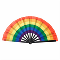 Colourful Folding Kung Fu Fan 33cm – Rainbow Performance Prop Folding Performance Fan Nixie G