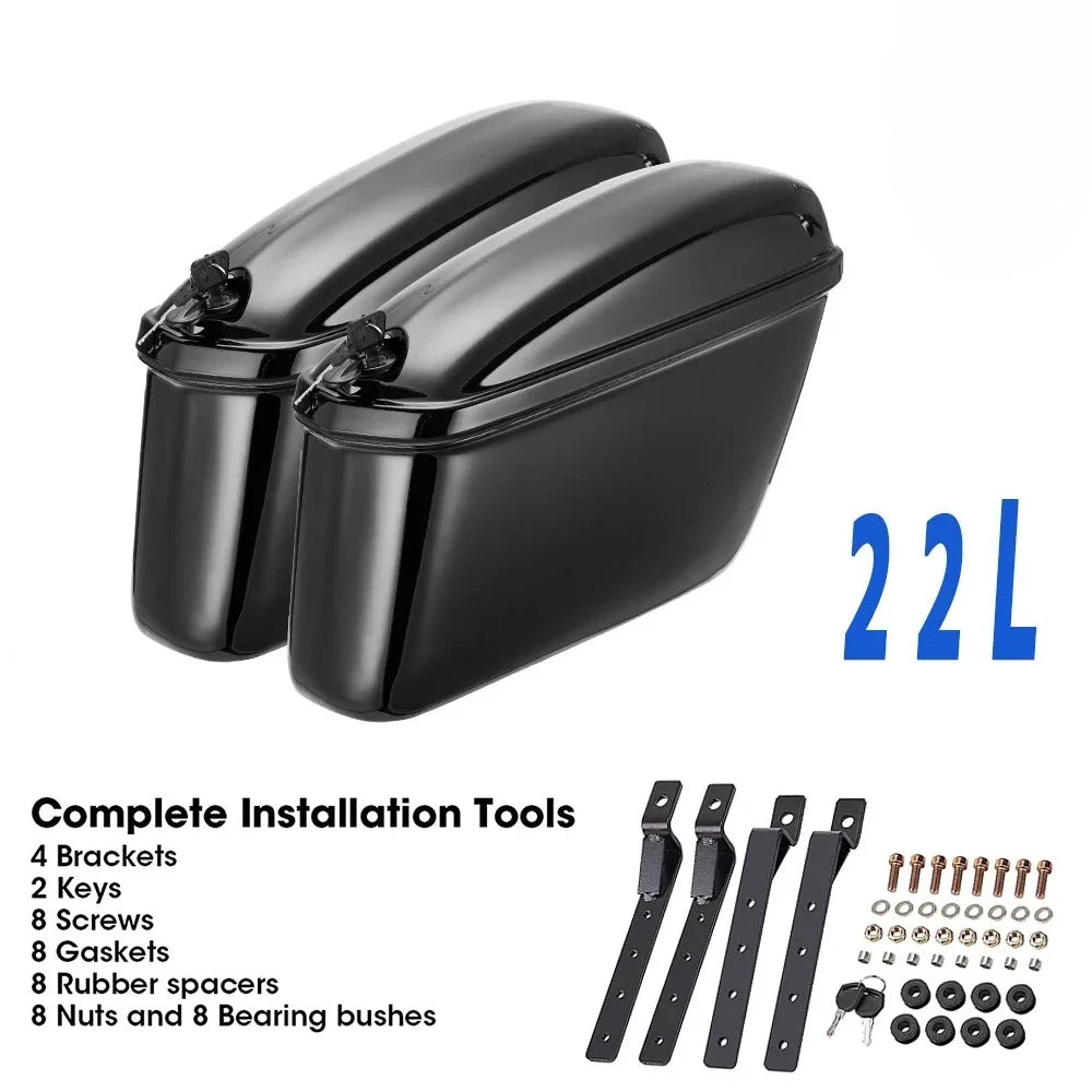 KEMITOUR Hard Motorcycle Saddlebags ABS Side Bags 22L–30L Motorcycle Saddlebags Nixie 22L