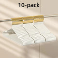 10-Pack Non-Slip Metal Clothes Hangers – PVC Coated, 40cm Clothes Hangers Nixie White