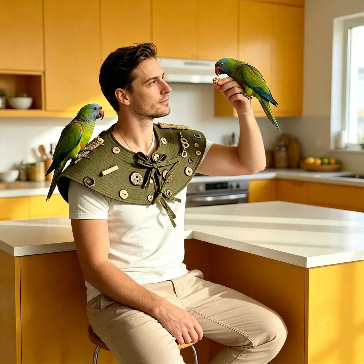 Parrot Shoulder Protector – Anti-Scratch Washable Bird Cape