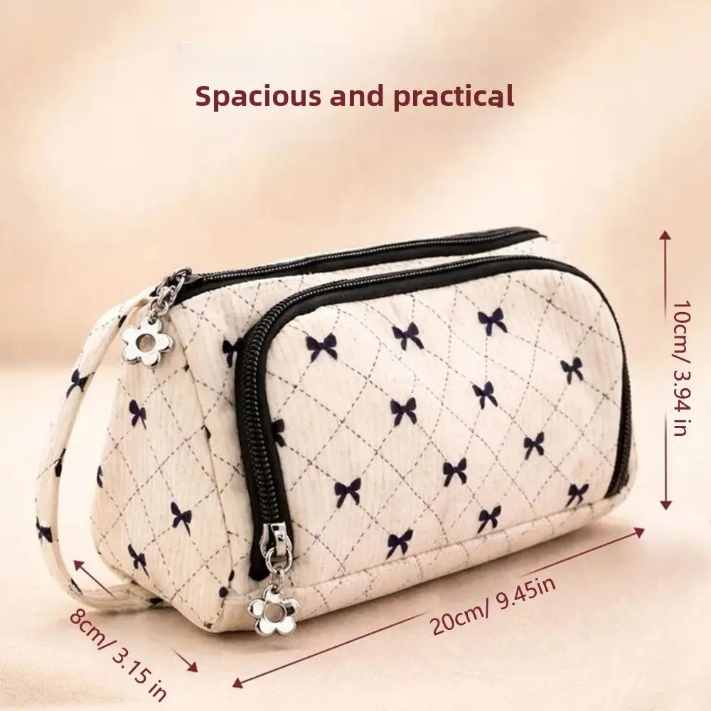 Large Canvas Pencil Case – Big Capacity Multifunctional Pouch