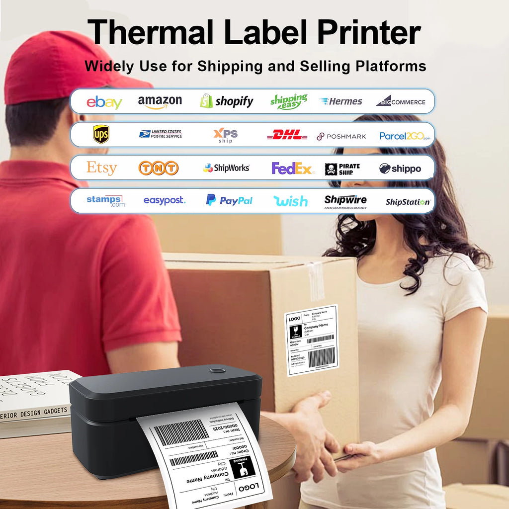 Marklife X4 Bluetooth Thermal Label Printer – 4x6 Desktop Thermal Label Printer Nixie