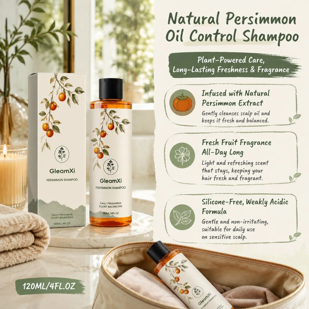 Persimmon Shampoo – Gentle Daily Scalp & Hair Cleanser 120ml Daily Hair Shampoo Nixie
