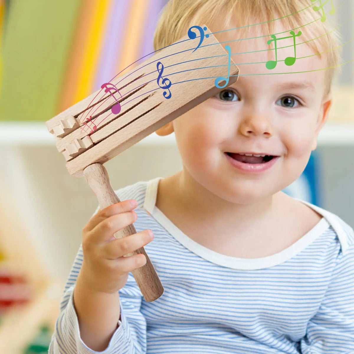Wooden Spinning Ratchet Noise Maker – Party & Sports Toy