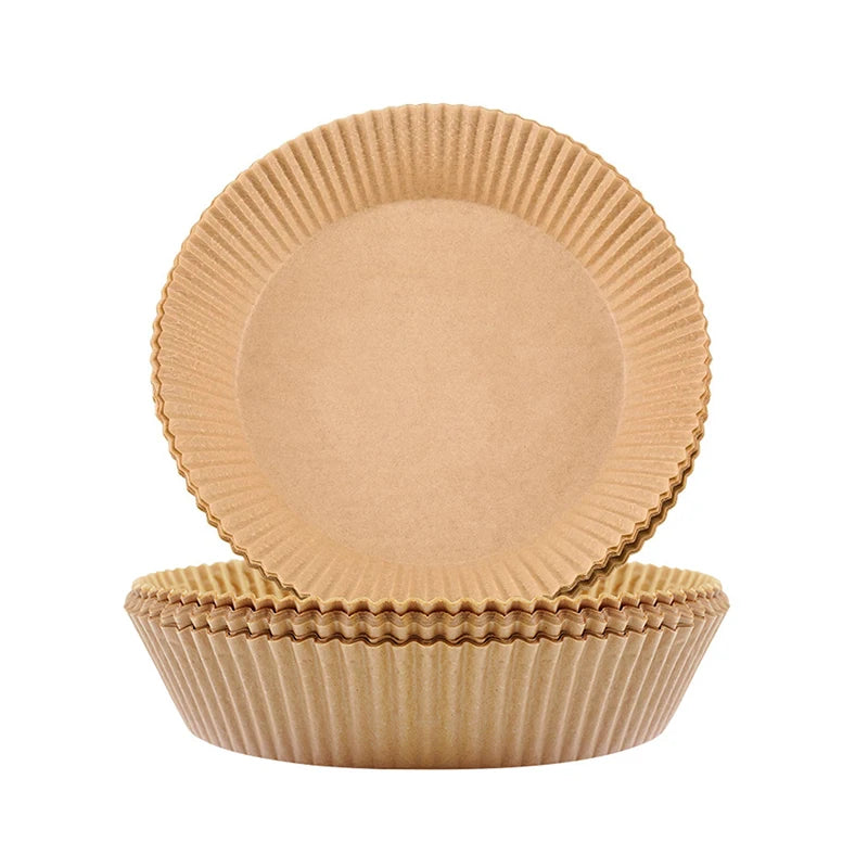 50Pcs Air Fryer Parchment Paper Liners – Round Non-Stick Mats