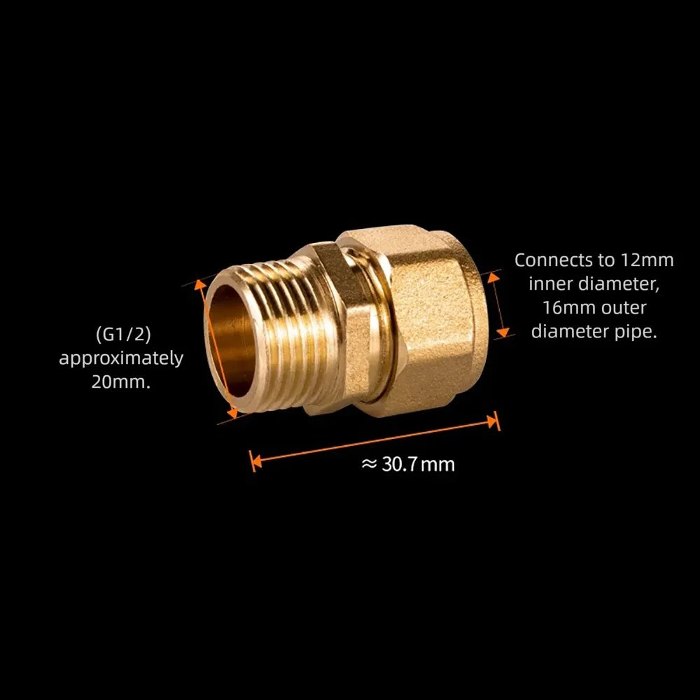 Brass Pipe Fitting Male/Female Thread Solar Water Heater 2/3 Way Brass Pipe Fitting Nixie 1