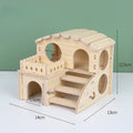 Wooden Hamster Villa Platform House – Chewable Climb Toy