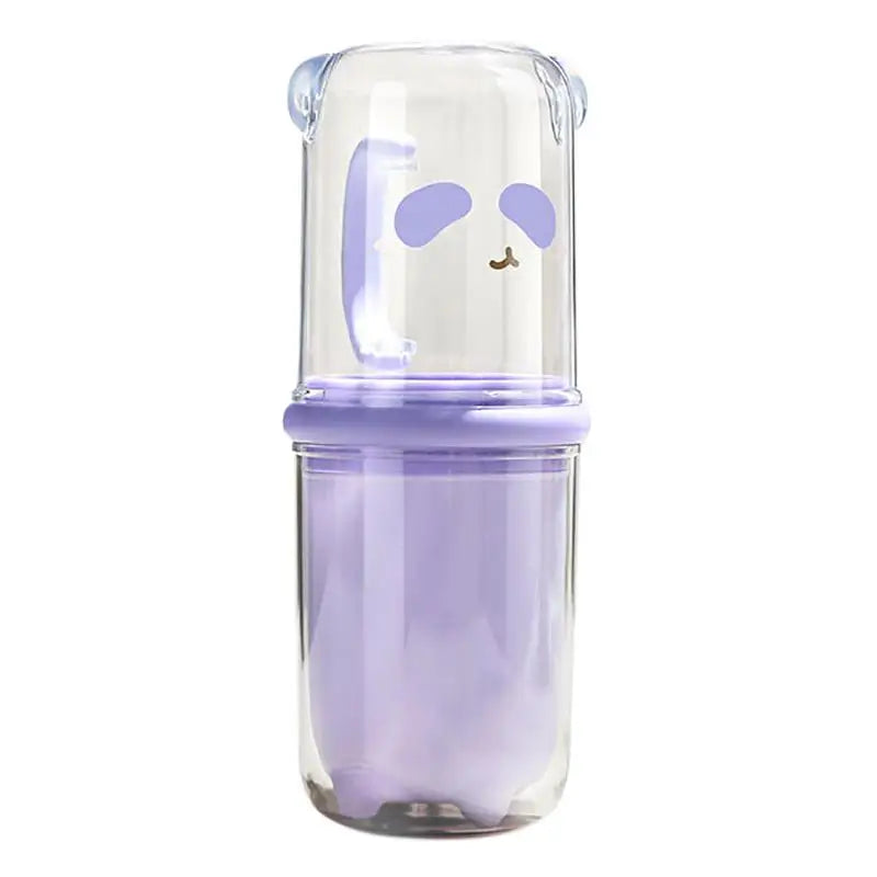 Kids Cartoon Toothbrush Storage Box Set with Mouthwash Cup Toothbrush Storage Set Nixie Purple