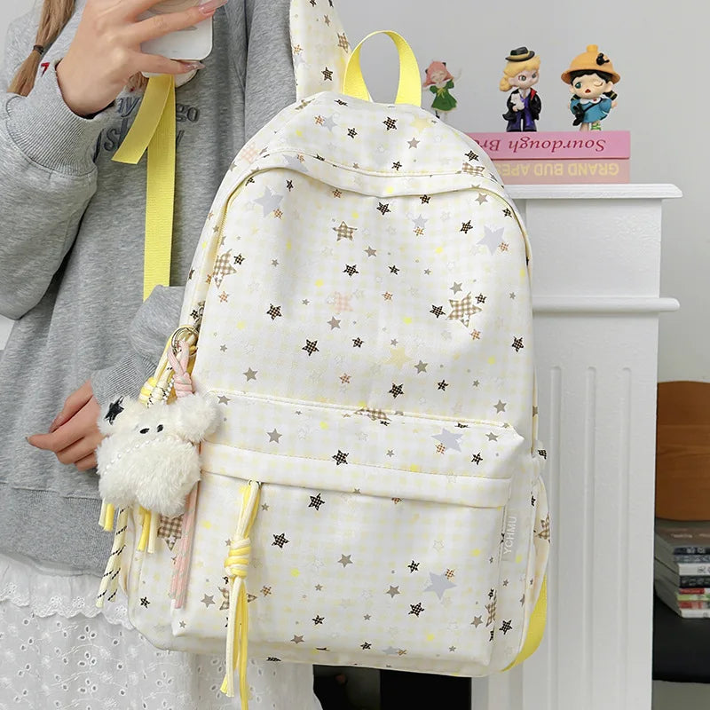 Korean Star Print Lightweight Student Backpack | Nixie Student Backpack Nixie