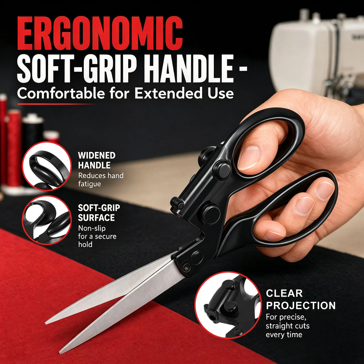 Laser Guided Scissors for Fabric, Sewing & Crafts | Toorise