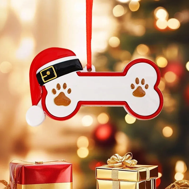 Acrylic Dog Bone Christmas Ornament – Pet Gift Decoration Christmas Ornament Nixie