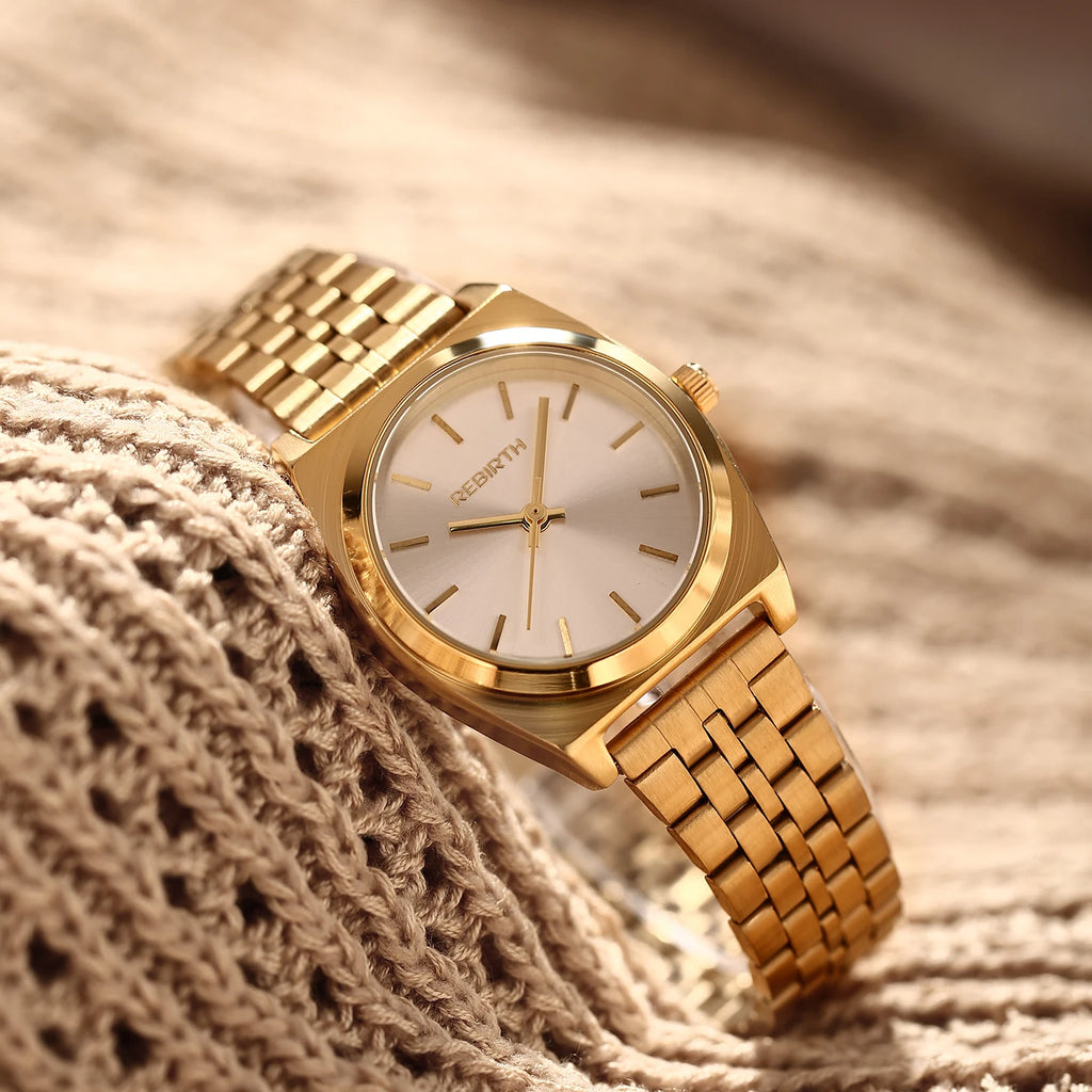 REBIRTH Minimalist Quartz Watch | Stainless Steel Band Quartz Wristwatch Nixie