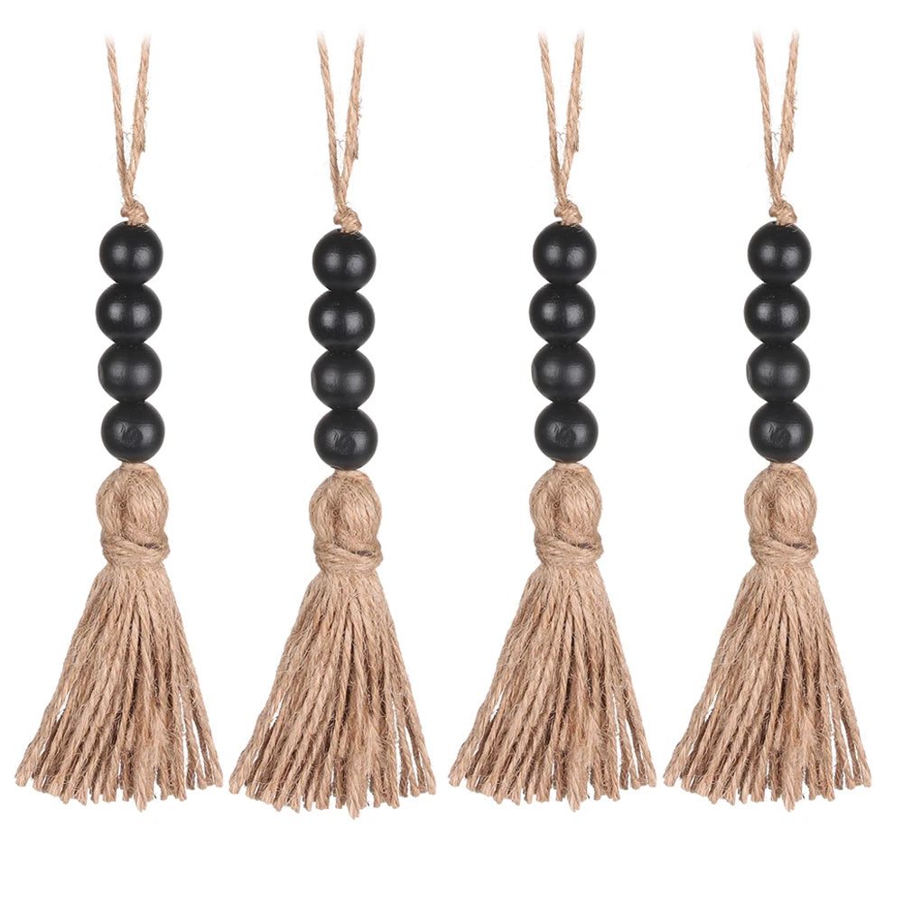 Handmade Wood Bead Tassel Pendant – Closet Hanging Decoration Hanging Tassel Pendant Nixie