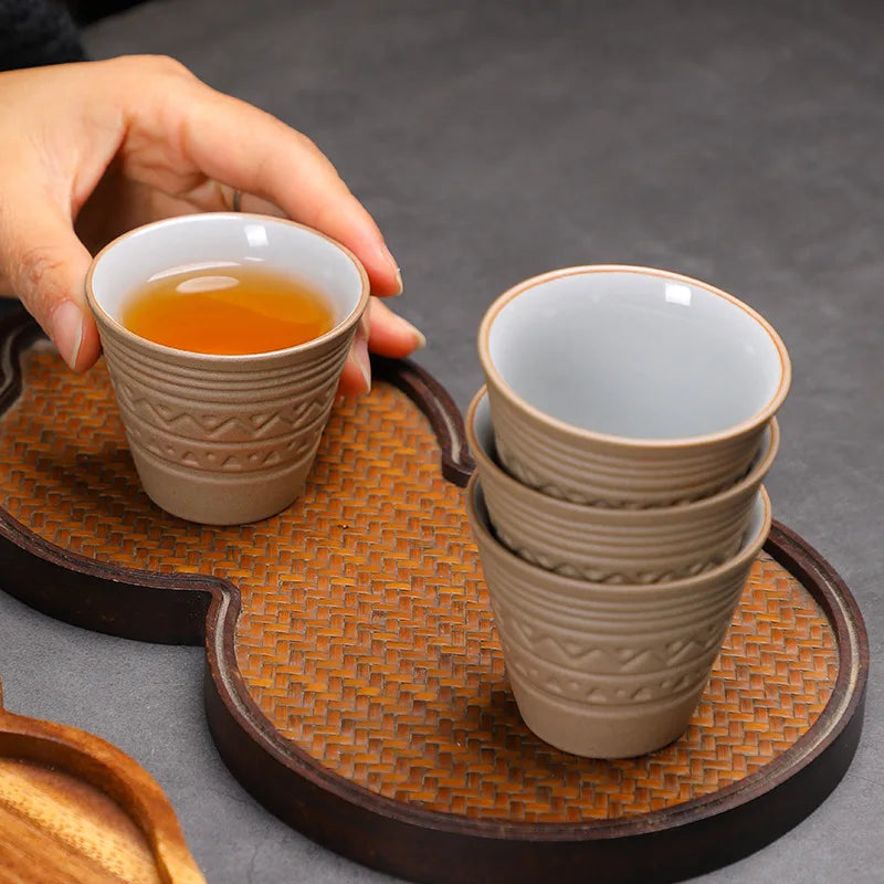 Saudi Style Vintage Ceramic Espresso Cup 60ml | 6 Glaze Colors Ceramic Espresso Cup Nixie