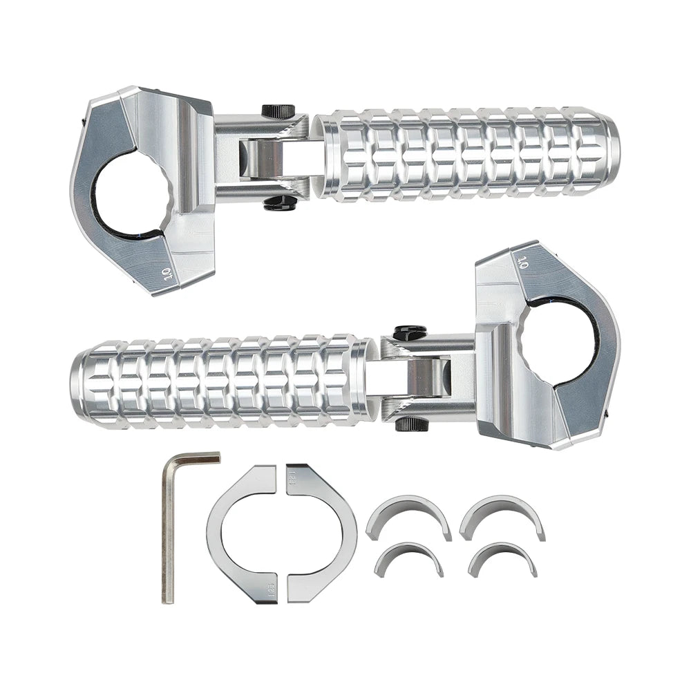 Universal Motorcycle Crashbar Footpegs 22-32mm CNC Aluminum Motorcycle Footpegs Nixie
