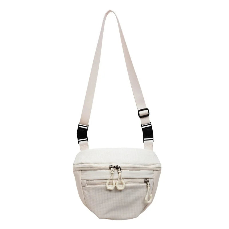 Women's Lightweight Nylon Crossbody Bag | Casual Shoulder Bag Crossbody Shoulder Bag Nixie White