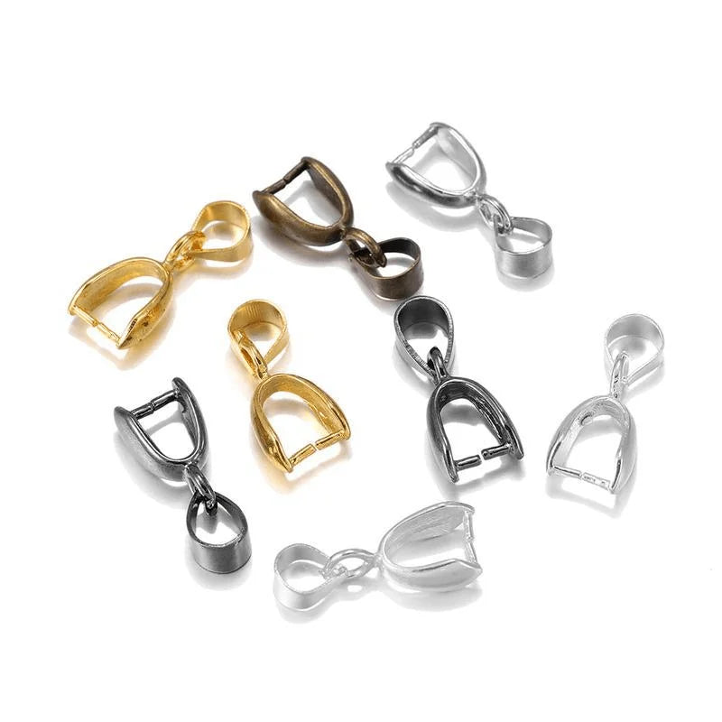 20pcs Gold Copper Pendant Clasp Hook Bails for DIY Jewelry Jewelry Findings Nixie