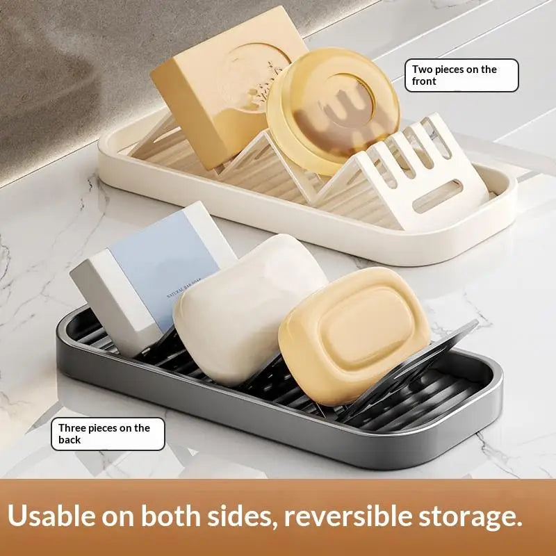 Stainless Steel Soap Dish Rack with Drainage Tray | Bathroom Organizer Soap Dish Rack Nixie