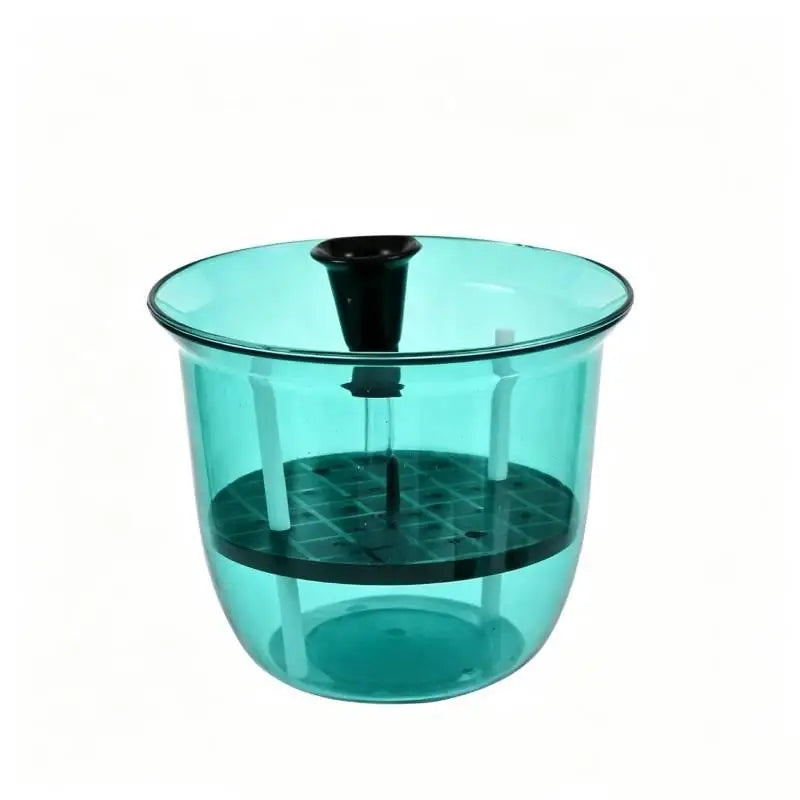 3-Pack Self-Watering Indoor Plant Pots – BPA-Free Clear Planters Self-Watering Planter Nixie green