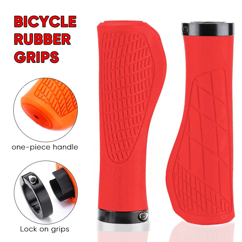 MTB Lock-On Bike Grips – Anti-Slip Rubber Handlebar Covers Bike Handlebar Grips Nixie