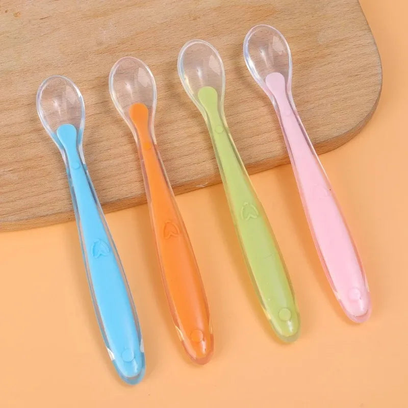 Baby Silicone Feeding Spoon Set – BPA-Free, 4 Colors Baby Feeding Spoon Nixie