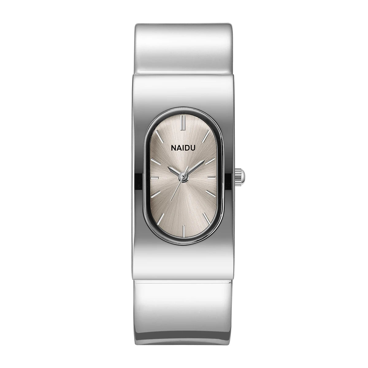 Women's Vintage Bracelet Quartz Watch – Oval Silver Dial