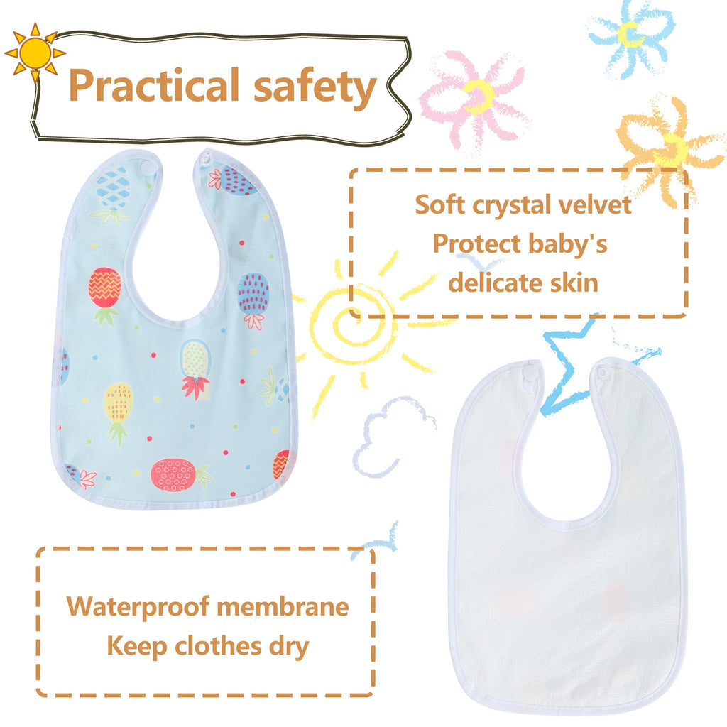 10/20 Pack Soft Cartoon Baby Bibs – Waterproof & Absorbent Baby Bibs Nixie