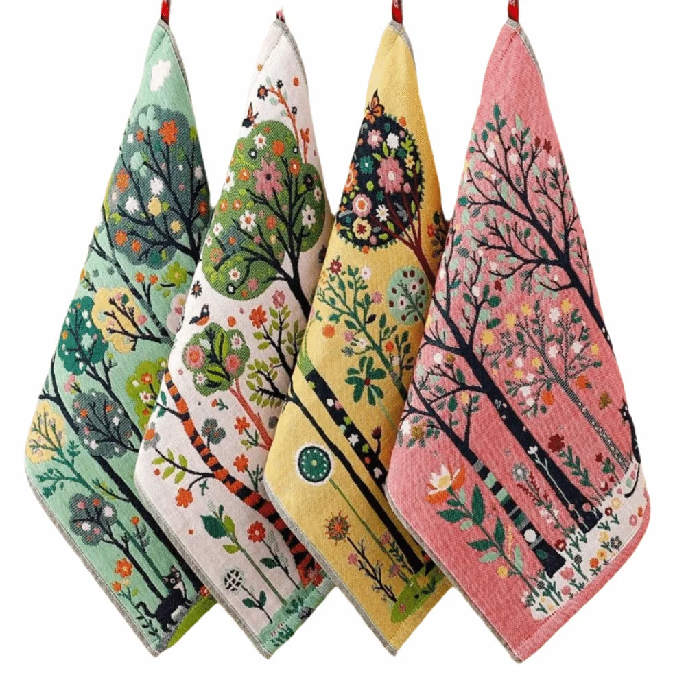 4-Layer Cotton Gauze Kitchen Towel 34x40cm – Quick Dry Dish Cloth Kitchen Dish Towel Nixie