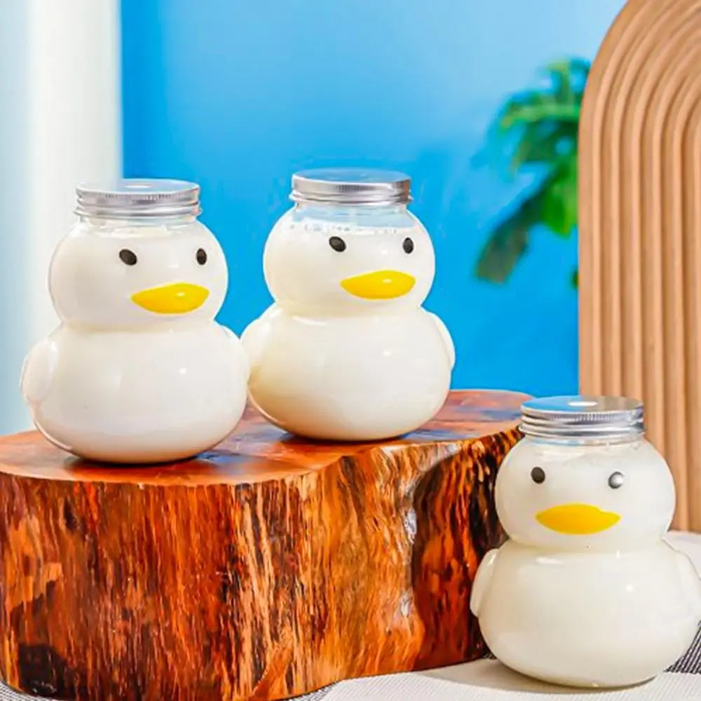 Cute Duck Water Bottle 500ml | BPA-Free Transparent PET Novelty Water Bottle Nixie