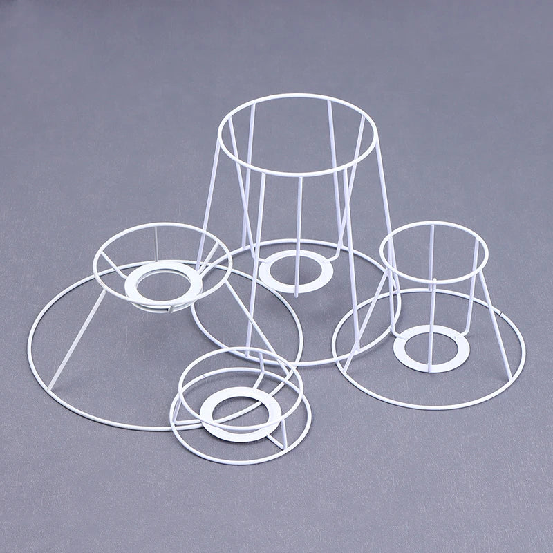 Vintage Iron Wire Lampshade Frame DIY Light Cage Guard Ring Wire Lampshade Frame Nixie
