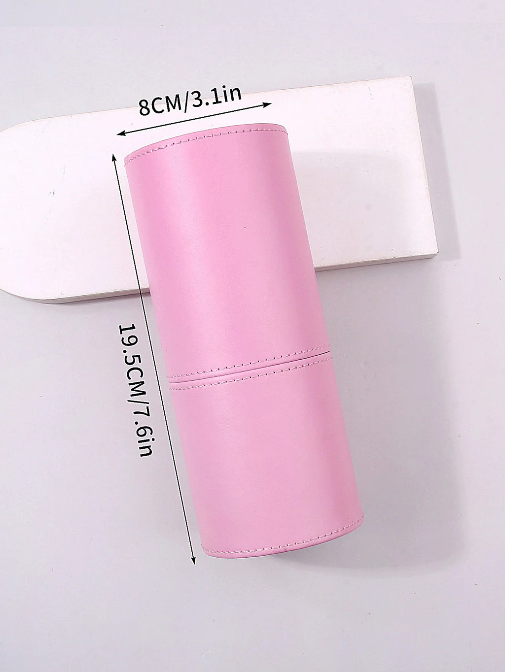 Large Capacity PU Leather Makeup Storage Box & Desk Organizer Makeup Storage Organizer Nixie pink No button M