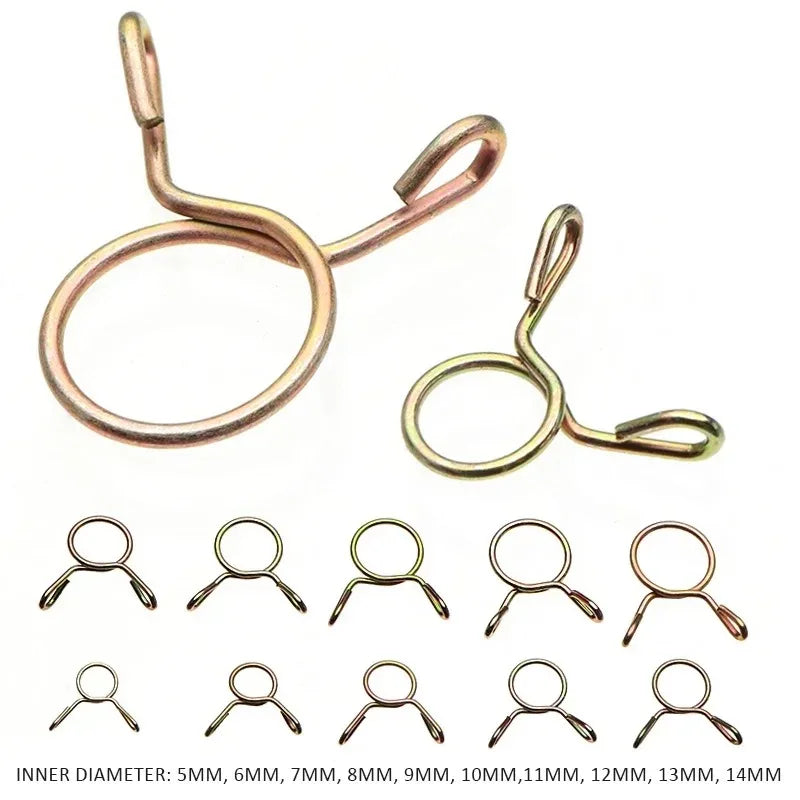 250/126PCS Spring Hose Clips 5–14mm Fuel Pipe Clamps Motorcycle Hose Clamp Set Nixie