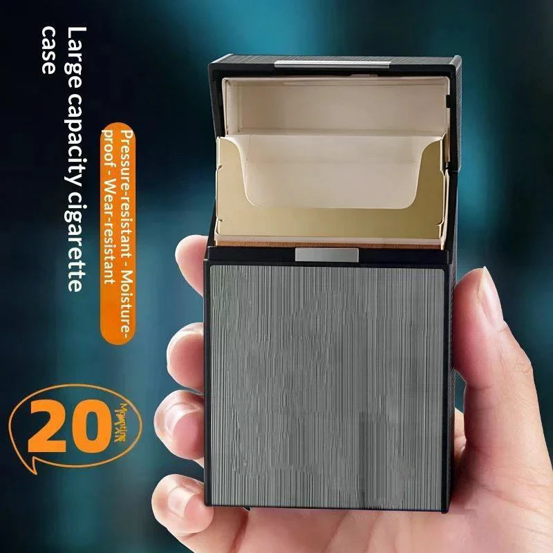 Eelhoe Metal Cigarette Case – 20-Pack Crush-Proof Stainless Steel Cigarette Case Nixie