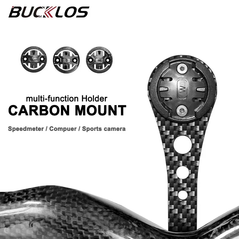 BUCKLOS Carbon Fiber Bike Computer Mount for Garmin & Bryton Bike Computer Mount Nixie