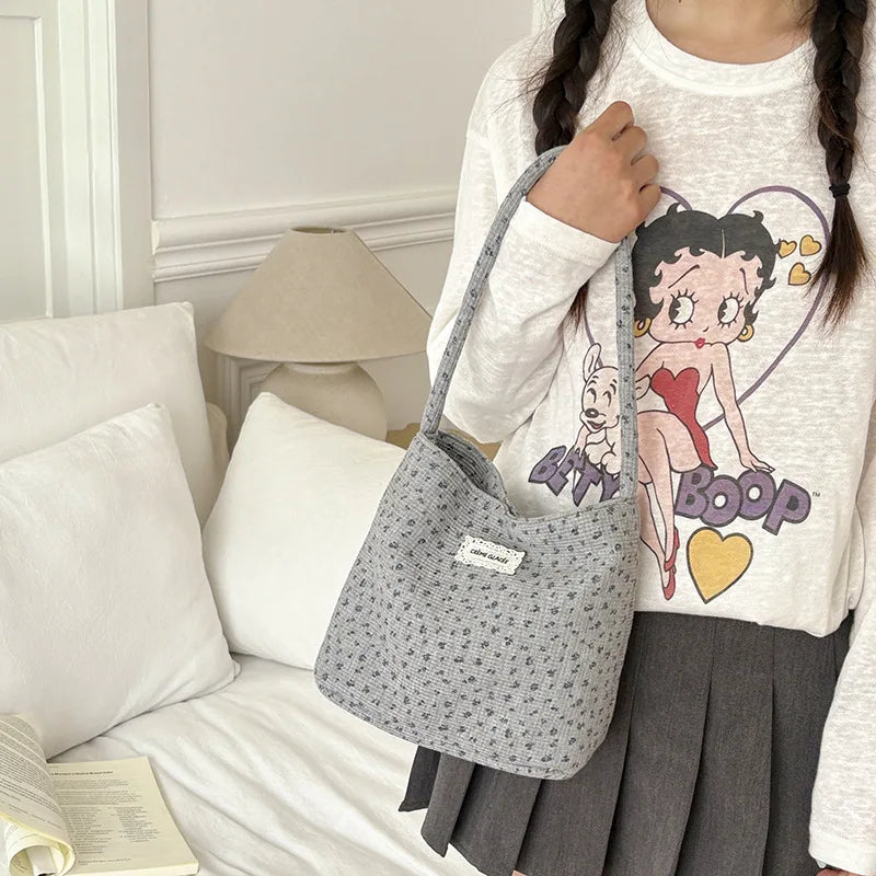 Women's Large Canvas Tote Shoulder Bag – Casual Daily Handbag Canvas Tote Bag Nixie