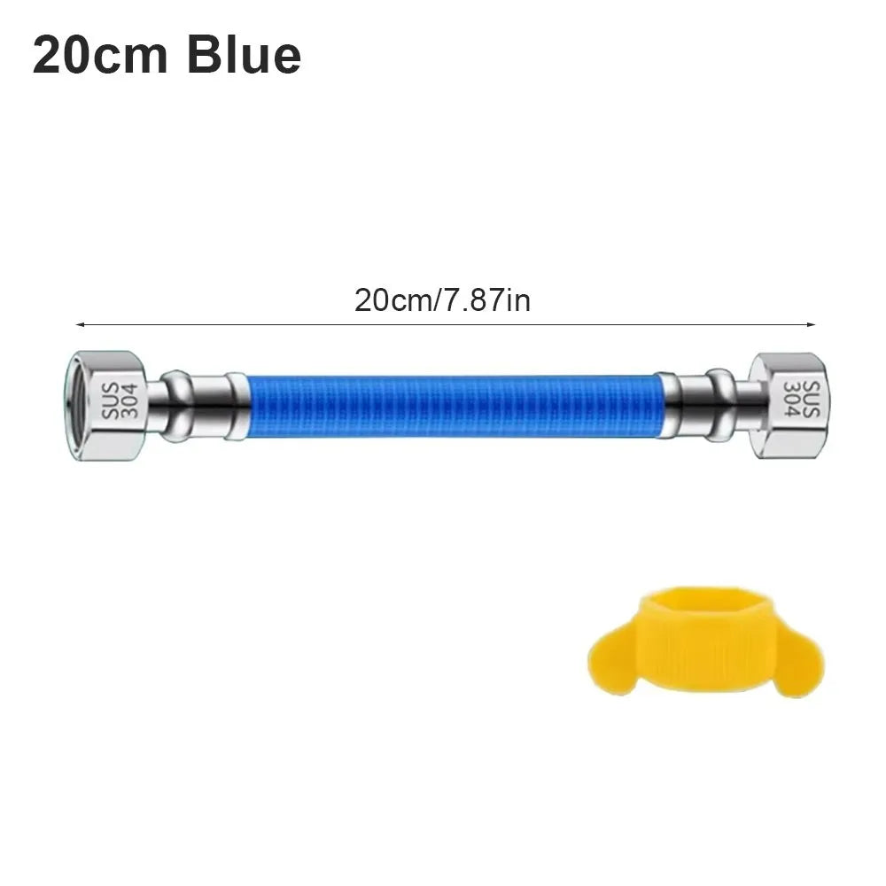 304 Stainless Steel Flexible Water Heater Hose 20–50cm Flexible Water Hose Nixie 20cm blue