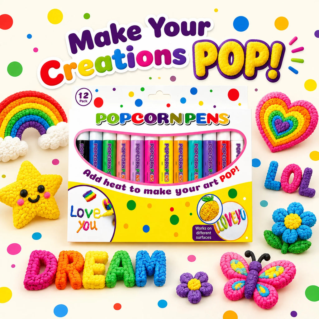 12-Color Puffy Paint Pens – Heat Activated 3D Art Markers Puffy Paint Pens Nixie