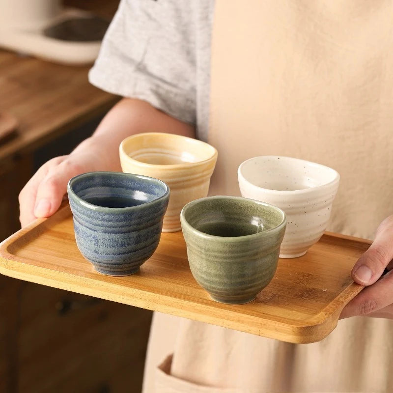 Japanese Rough Pottery Ceramic Cup – Retro Kung Fu Tea Mug 110ml Ceramic Tea Mug Nixie