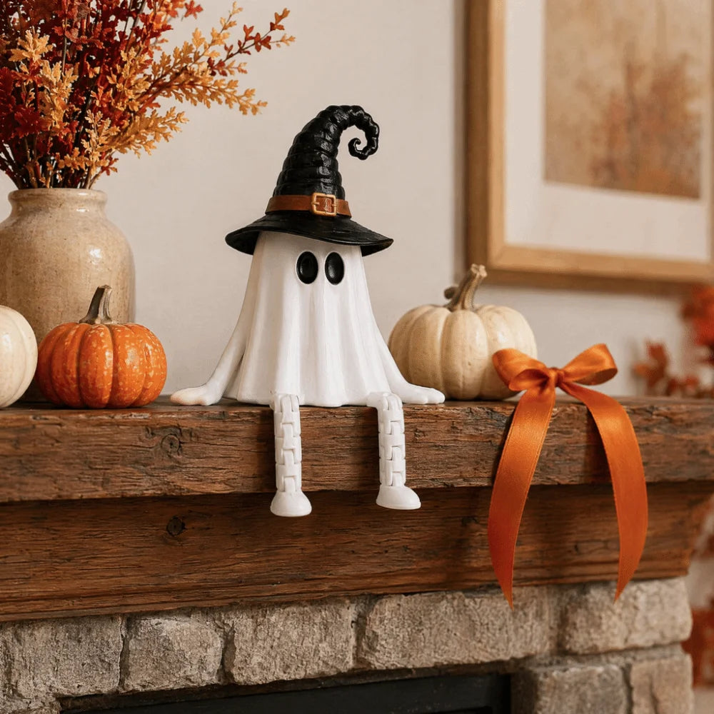 3D Printed Ghost Figurine – Articulated Movable Joints Decor Halloween Figurine Nixie