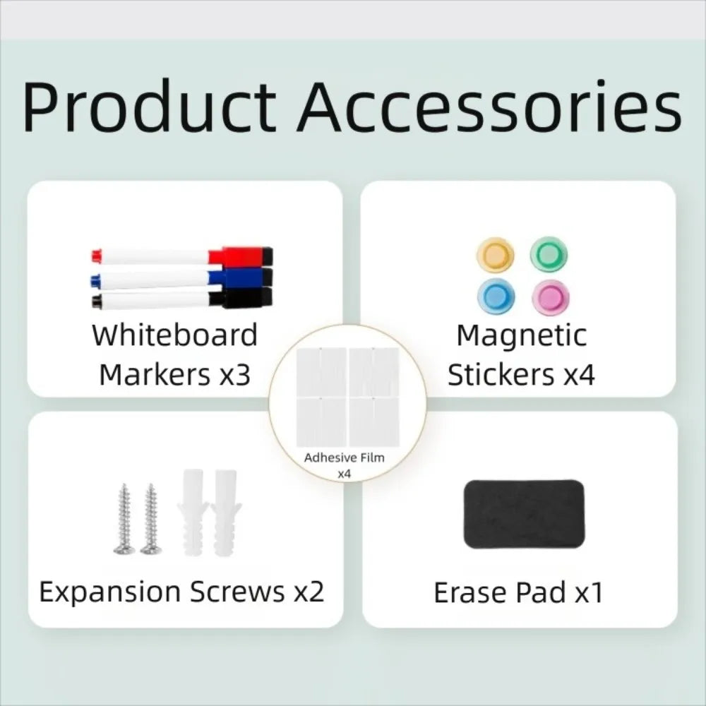 Double-Sided Magnetic Dry Erase Whiteboard 16x12 + Markers Dry Erase Whiteboard Nixie