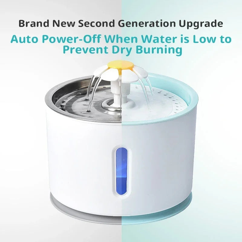 Nixie 3.2L Stainless Steel Cat Water Fountain | Silent USB Pump