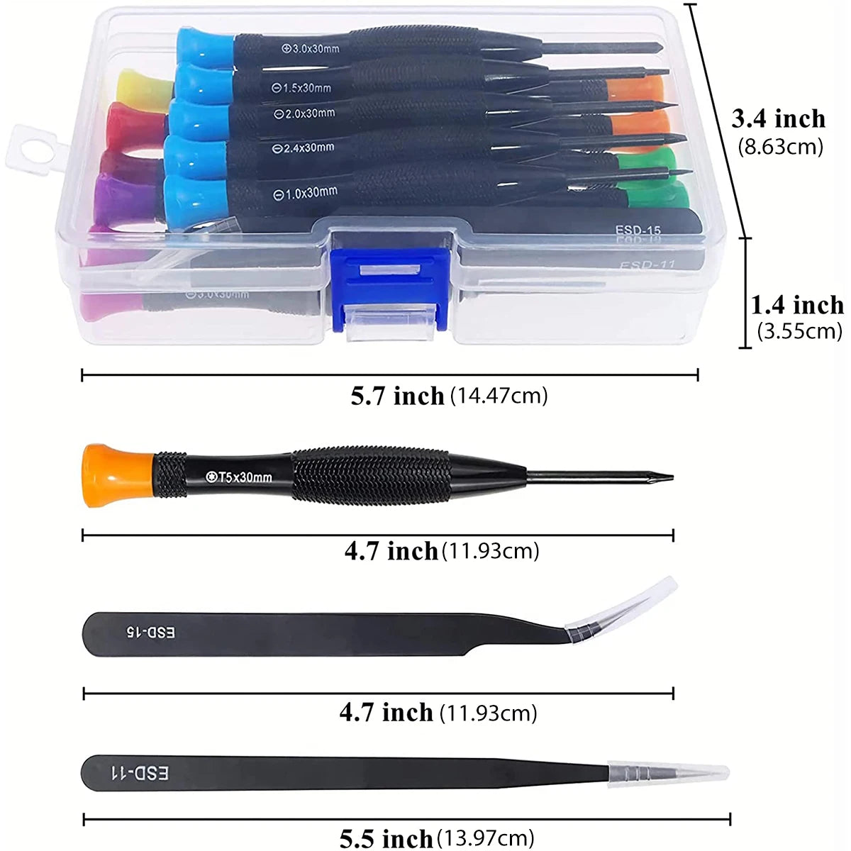 18pc Magnetic Precision Screwdriver Set – Watch, Phone & Glasses Precision Screwdriver Set Nixie