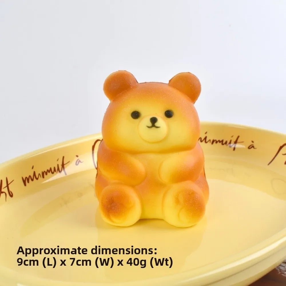 Slow Rising Squeeze Toy – Cartoon Bear Bread & Cake Squishy