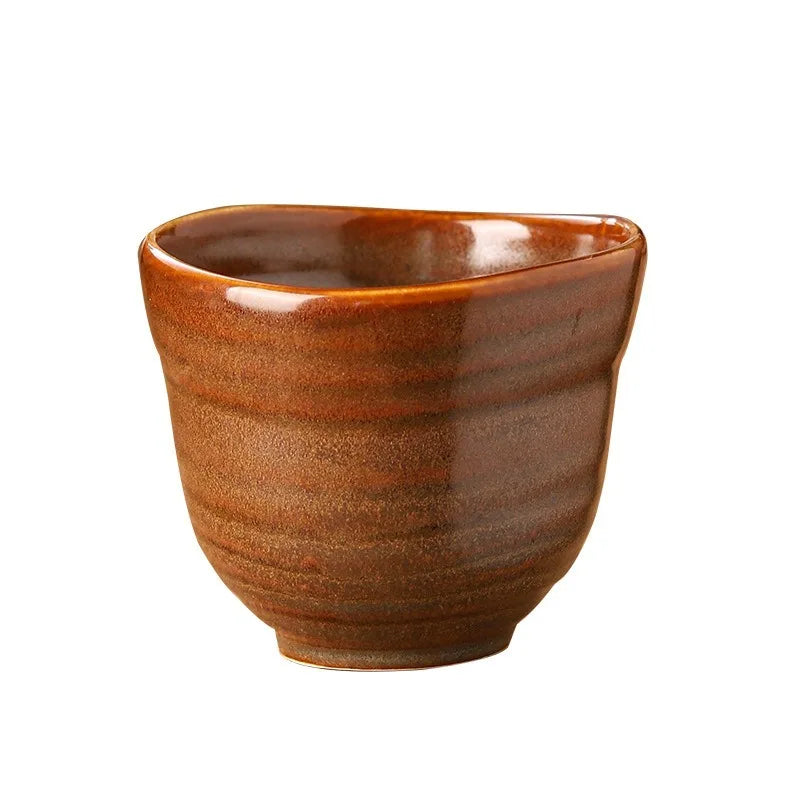 Japanese Rough Pottery Ceramic Cup – Retro Kung Fu Tea Mug 110ml Ceramic Tea Mug Nixie