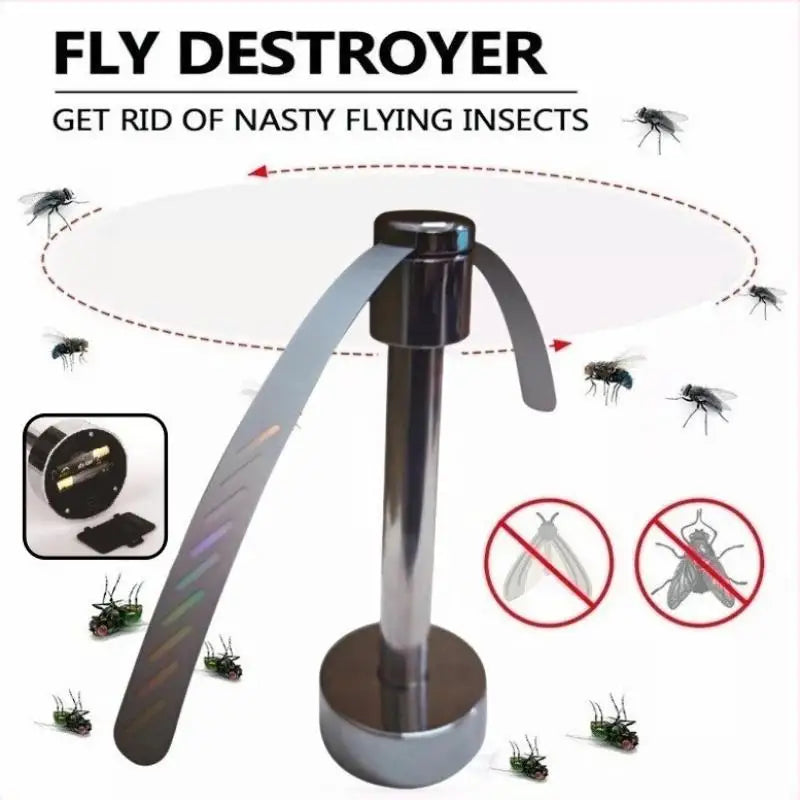 Portable Stainless Steel Fly Repellent Fan | Battery Powered Fly Repellent Fan Nixie
