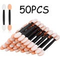 50 Pcs Disposable Dual-Ended Eye Shadow Applicator Sponge Wands Eye Shadow Applicators Nixie 50PCS