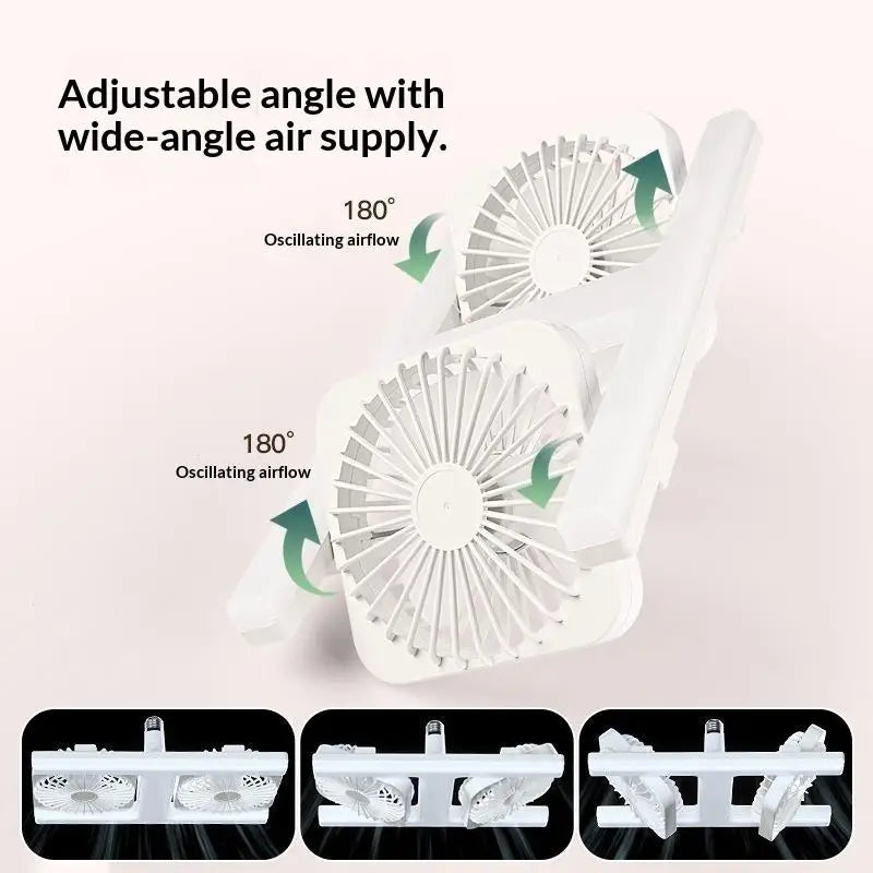 60W Dual-Fan LED Ceiling Light with Remote Control | E27