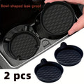 2PCS Silicone Car Coasters – Anti-Slip Cup Holder Pad Car Interior Accessory Nixie black2pcs