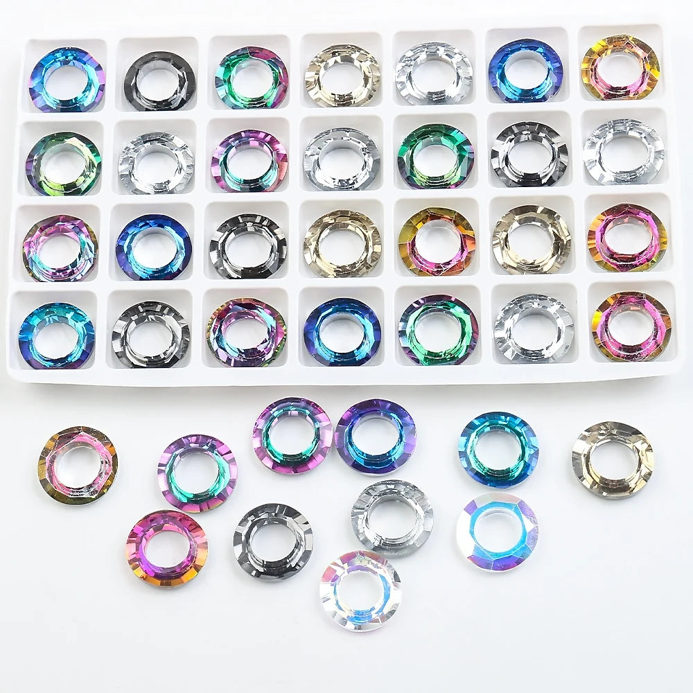 5PCS AB Crystal Round Glass Spacer Beads 14/20mm – DIY Jewelry Jewelry Making Beads Nixie